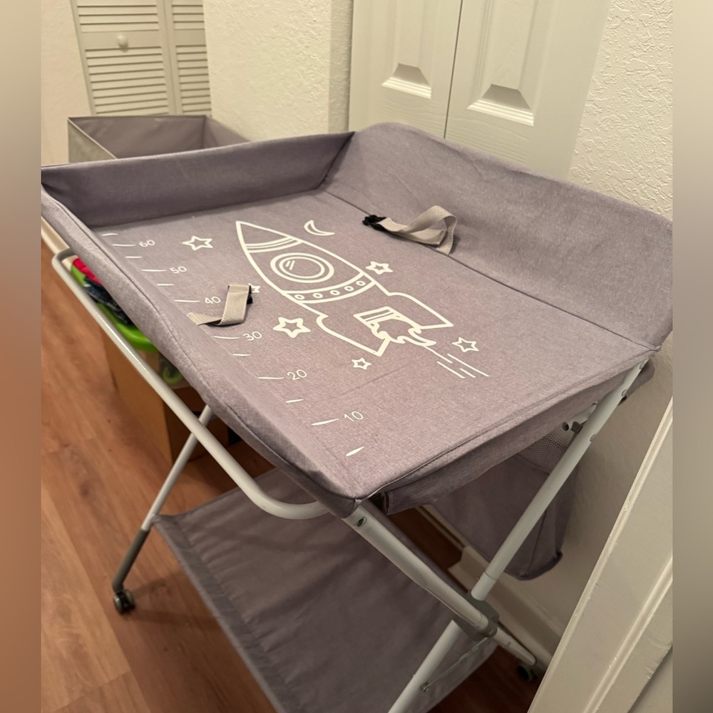 Baby changing table, grey